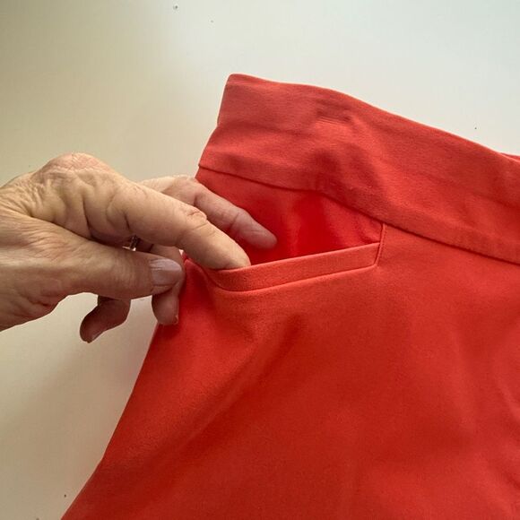 Chico's So Slimming Brigitte Ankle Pants, Orange,‎ Size 12 - Picture 6 of 11